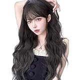 ウィッグ ロング ウィッグ 自然 ロング カール ウィッグ ロング ウェーブ 巻き髪 ロングヘアー かつら 女装 フルウィッグ ロリータ コスプレ かつら wig 小顔 自然 耐熱 ネット 付(黒茶）