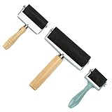 Amplia gama de usos: los rodillos de goma para grabado se pueden utilizar para pegamento, pintura al óleo, estampado, manualidades, planchas, planchas de linóleo, papel tapiz, impresión, bloques de colores, superficies talladas, herramientas de estampado, álbumes de recortes, pinturas u otros proyectos creativos.