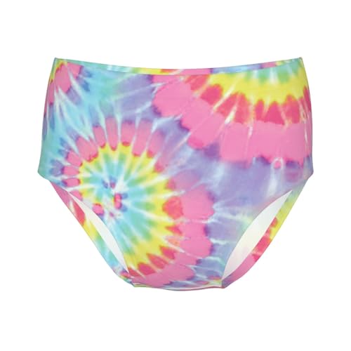 Retro Tie Dye Pastel Colors Girls' Underwear Soft Cotton Little Girls Panties Comfort Briefs