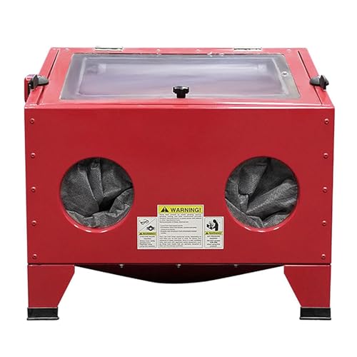 YXZQLOZ Máquina profesional de chorro de arena con luz LED, doble filtración y gabinete de chorro de arena para grabados y limpieza artesanales