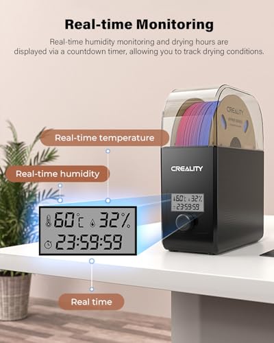 Image of 2026 New Official CREALITY Filament Dryer Box Pro 2.0 with Fans, Upgraded 360 Hot-air Circulates Heating, 1KG 3D Printer Filament Dehydrator Dry During Printing for 1.75 /2.85mm PLA PETG ABS TPU Nylon