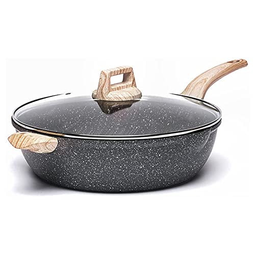 KASANOVA Sartén con tapa 32cm,Wok Antiadherente resistente, duradero y seguro, mango...