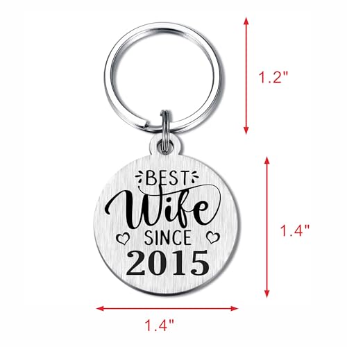 TANWIH 11th Wedding Anniversary Keychain Gifts, 11 Year Anniversary Decoration