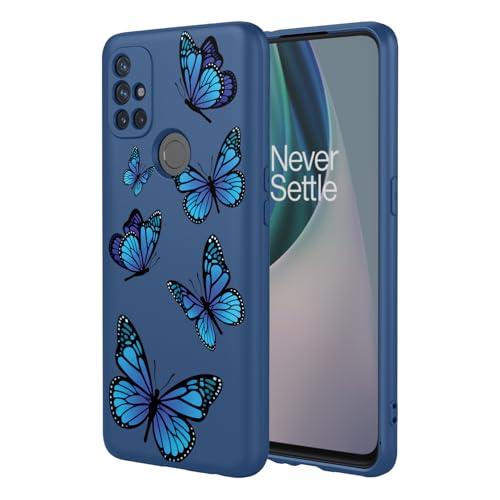 HTXWXJC �X�}�z�P�[�X OnePlus Nord N10 5G �P�[�X�ABE2029 BE2025 �P�[�X �ϏՌ��� �t���L�V�u�� �o���p�[ TPU �\�t�g�P�[�X �o�^�t���C�� �X�}�z�P�[�X OnePlus Nord N10 5G �u���[�o�^�t���C�p