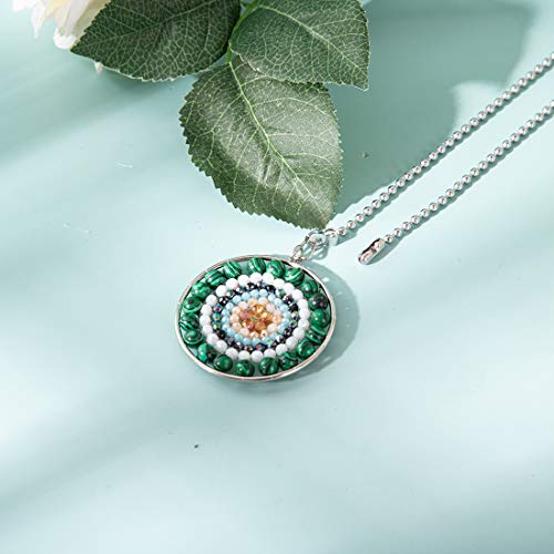 Image of LONGSHENG Mandala Beads Tree of Life Fan Pull Chain Fan Light Replacement Extender Pull Chain, Pack of 2