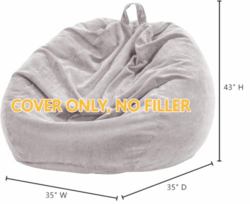 Nobildonna Sitzsackstuhl für Kinder und Erwachsene, nur Bezug (Keine Füllung) für Sofa-Stofftiere, 110 x 89 cm