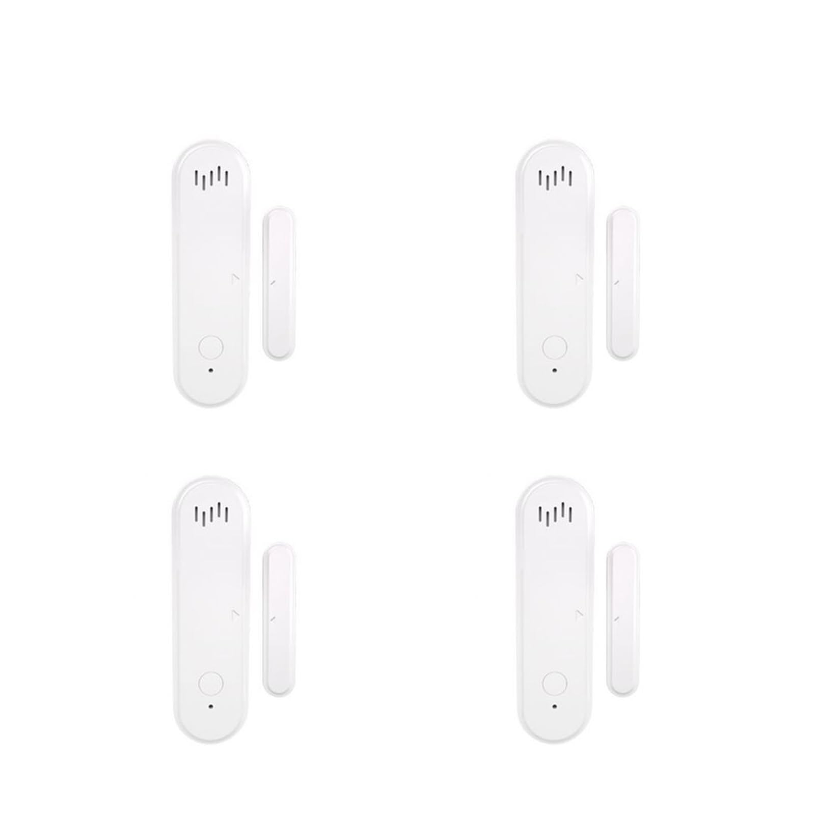 Sensor de puerta y ventana Tuya, detectores inteligentes de puerta abierta/cerrada, sist-ema de alarma de seguridad for el hogar, escena de alerta independiente, sirena de 80dB(4PCS)