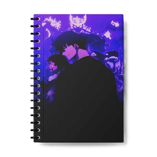 Image of Solo leveling Wiro Journal Notebook | 80 gsm Paper With 350GSM Hard Cover | Unruled | Pages - 160 | A5 Size | Wiro Binding | Versatile for School, Home & Office