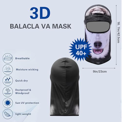 Image of Balaclava Mask 3D Print Full Face Mask Cooling Neck Gaiter Sun Protection Face Cover Mask Windproof Ski Mask
