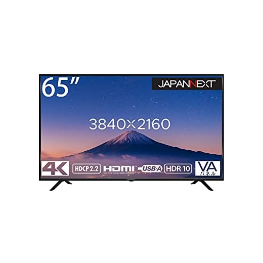 JAPANNEXT 65 pollici Large LCD 4K HDR PC Monitor JN-VT6500UHDR HDMI USB Signage