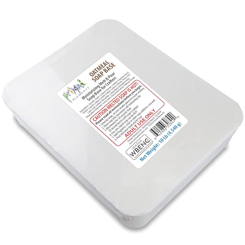 Primal Elements Oatmeal Soap Base - Moisturizing Melt and Pour Glycerin Base for Crafting Easy to Cut - 10 Pound