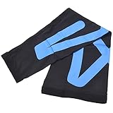 Gvvsjgdbis Unisex Running Basketball Sport Compressione Ginocchio Gamba Sostegno Vitello Stretch Brace Protector Lunga Wrap (Nero + Blu L)