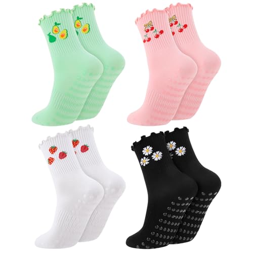 Image of Pilates Grip Yoga Socks for Women Cute Non Slip Socks
