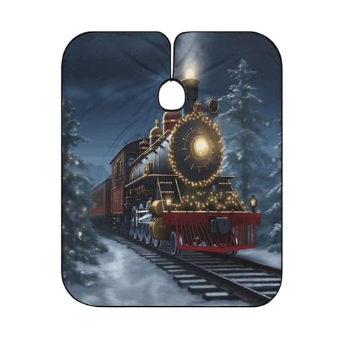 Capa de barbería Christmas Train 66.9 x 56.7 pulgadas miniatura 6