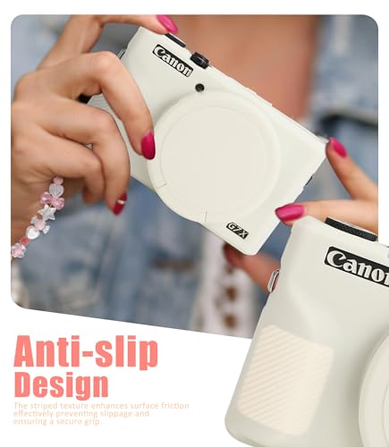 Funda de silicona para Canon PowerShot G7 X Mark III, beige miniatura 3