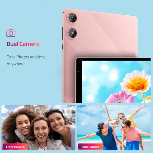 Image of Tablet 10 inch Android 16, 32GB+1TB Storage, 1280x800 IPS Pink