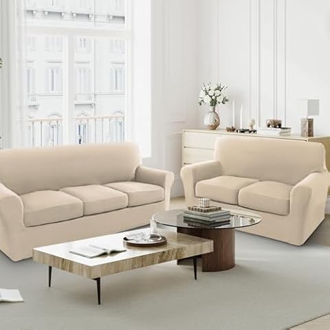 H.VERSAILTEX 4 Piece Stretch Sofa Covers Cover