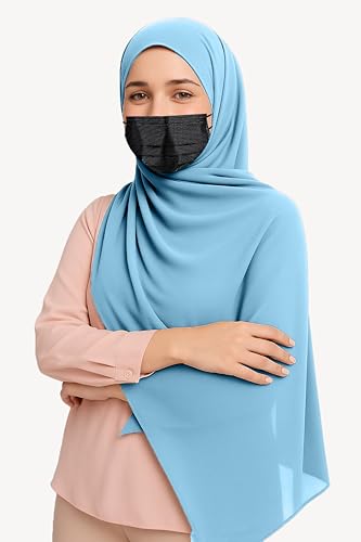 Image of Premium Georgette Hijab for Women, Lightweight and Breathable | 180x70 cm