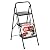 HBtower 3 Step Ladder, Step Stool with Wide Anti-Slip Pedal, Step Ladder Folding Step Stool for Adults, Lightweight Steel Portable ladders for Home Kitchen