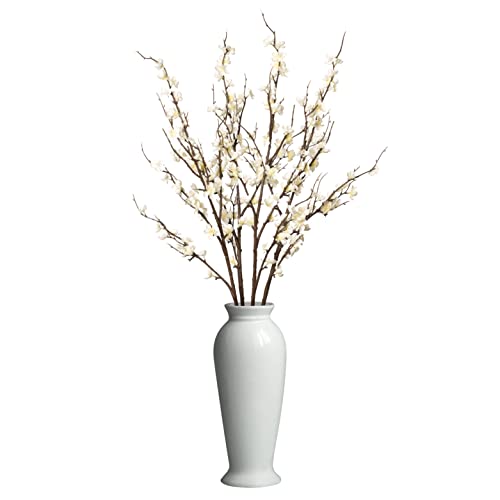 Ammyoo-4-PCS-Artificial-Plum-Blossom-Party-Decorations-Fake-Cherry-Flowers-Faux-Long-Stems-Wintersweets-Silk-Flowers-Arrangement-for-Wedding-Home-Office-Bedroom-DecorWhite