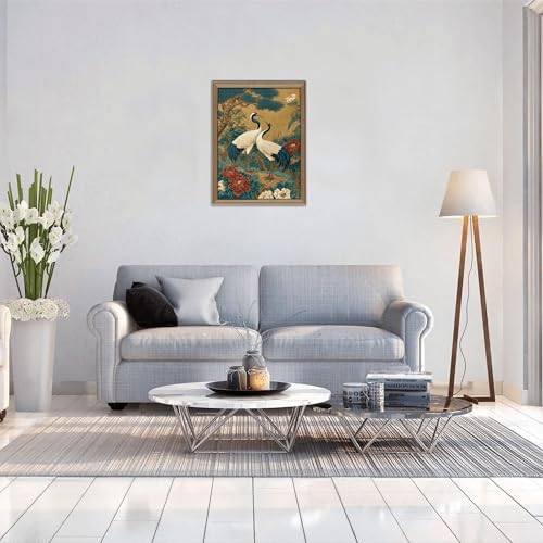 Puzzle de 500 piezas para adultos – Rompecabezas premium de grullas elegantes y flores de peonía, colorido y desafiante, actividad familiar y regalo para mujeres y abuelas miniatura 6
