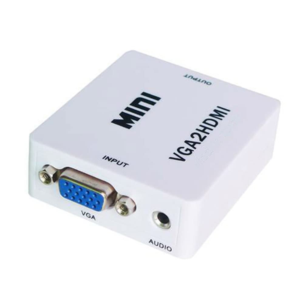 B04C KW Mini VGA auf HDMI Konverter – 1080P HD Upscaler mit USB Stromversorgung – Ideal für Fernseher und Monitore