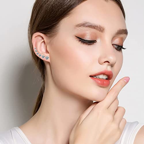 6 Pairs Stud Earrings Set,Clear Cubic Zirconia 316L Stainless Steel Earrings for Women Men 3-8mm4