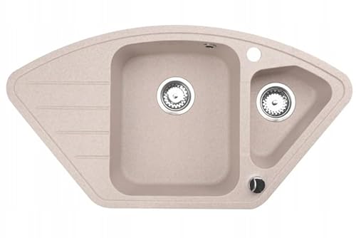 Generisch 1 Granit Eckspüle Doppelbecken