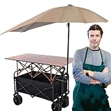 Portable Vendor Stall Cart for Outdoor Vendor, Street Display Stand Kiosk for Market/Business Sale/Trade Shows, Hot Dog Carts for Joylike Street(Table Width 120cm(47 1/4'))