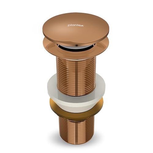 Image of Plantex Pure Brass Waste Coupling for Wash Basin /5 inch Coupling Out let System Full Thread Sink Waste Coupling (Rose Gold - Pack of 1)