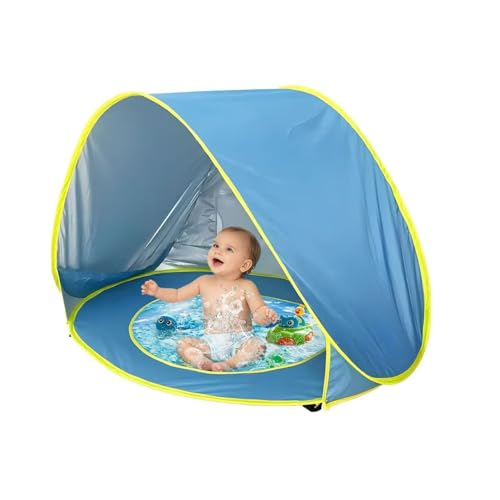 PandaEar Baby Beach Tent with Pool, Pop Up Sun Shelter for Infant Toddlers, Portable UV Protection Shade with Carry Bag for Outdoor Travel, Camping