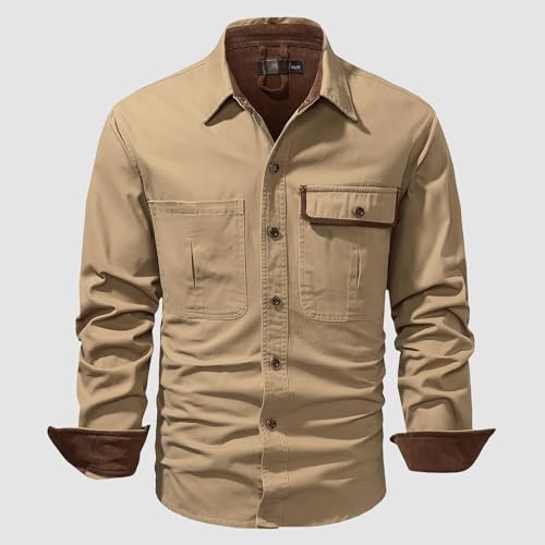 Chemise de travail en coton avec coupe décontractée confortable