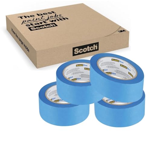 ScotchBlue Ruban de Masquage de Peinture Multi-Surfaces, 48 mm x 41 m, 4 Rouleaux- Scotch Ruban Adhésif Polyvalent pour Travaux de Peinture et Décoration,...