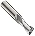 Precision Twist E3302M Carbide Square Nose End Mill, Metric, Uncoated (Bright) Finish, 30 Deg Helix, 2 Flutes, 63.0mm Overall Length, 6.00mm Cutting Diameter, 6mm Shank Diameter