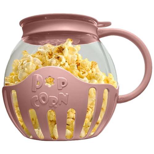 Máquina para hacer palomitas de maíz, 2.25 cuartos de galón con cuenco de vidrio de borosilicato, apta para lavavajillas