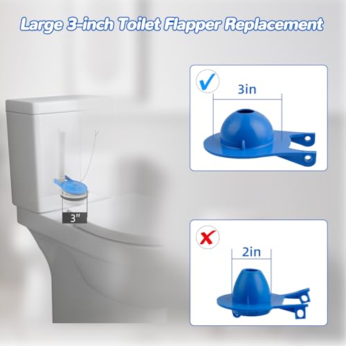 Hibbent 2 pcs Universal 3 Inch Toilet Flapper Replacement - image 6