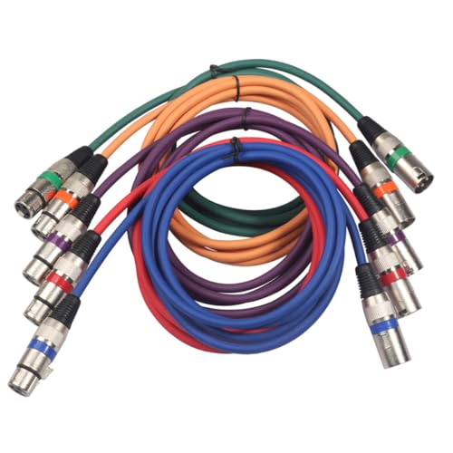 Vaguelly XLR Male to Female Audio Extension Cable, 1.8m 6pcs