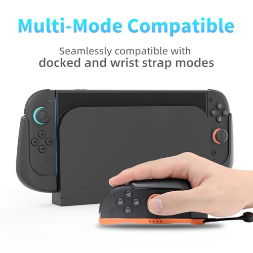 Image of MystiForge Split Grips for Nintendo Switch 2 Joycon 2 - Ergonomic, Anti-Slip TPU, Quick Release & Lightweight (Black)
