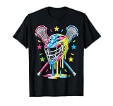Lacrosse Ice Cream Drip Lax Boys Helmet Stick Youth Players T-Shirt