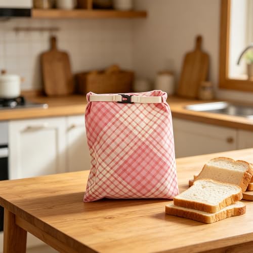 Bolsa de algodón para sándwiches con broche y cera de abeja 7