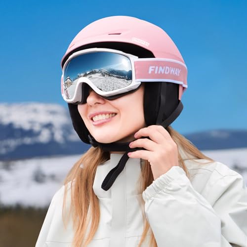 Image of findway Ski Goggles OTG - Over Glasses Snow /Snowboard Goggles for Men, Women & Youth - 100% UV Protection