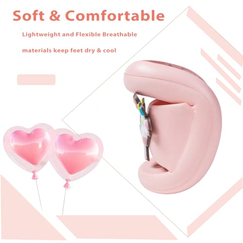 Image of Girls Cloud Bow Slide & Shower Slippers - Non-Slip Slip-On Kids Beach Pool Indoor Outdoor Shoes