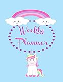  Weekly Planner: Undated Perpetual~Cute Kawaii Magical Unicorn Theme Planner 52 Weeks