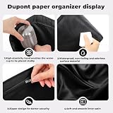 DGAZ Lekki organizer do toreb z serii Longchamp Le Pliage, jedwabny luksusowy worek wewnętrzny DupontPaper do Le Pliage L, wysokość uchwytu 9 cm (czarny)
