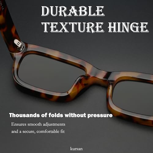 Kursan Square Frame Sunglasses for Women Men Trendy Thick Frame Sun Glasses Black Shades UV400 Protection2