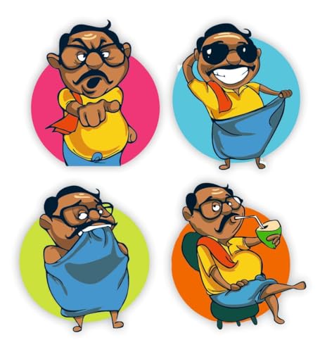 Image of Zesta Wooden Fridge Magnets Set | Refrigerator Decor Magnets for Kitchen | India Souvenir Fridge Magnet Collection | Wooden Magnet for Fridge Door Decoration (Anna)
