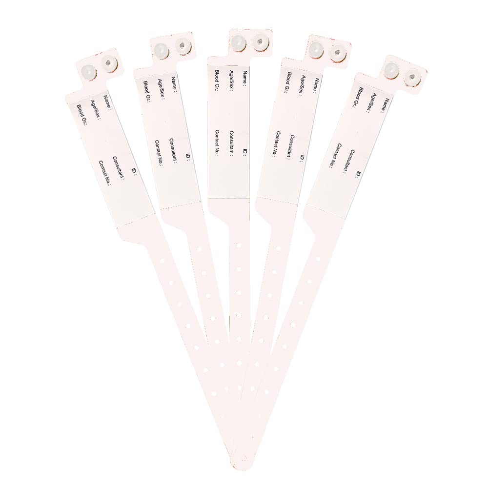 Cambia ID Band for Hospital, Patient Identification Band Adult (White) Pack of 100 Pcs.-image-45