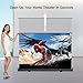 Portable ALR Manual Pull Up Projector Screen,100 in Outdoor Projector Screen 178°Viewing Angle Portable Movie Screen 3D/4K HD 16: 9 Wrinkle-Free Design for Movie Home Theater Backyard Night
