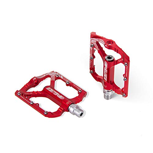 Pedali Mtb Bike Pedal Mountain Bicycle UltraLight Ultra Assale Cuscinetto sigillato Pedali Flat Mtb (Color : Noir)