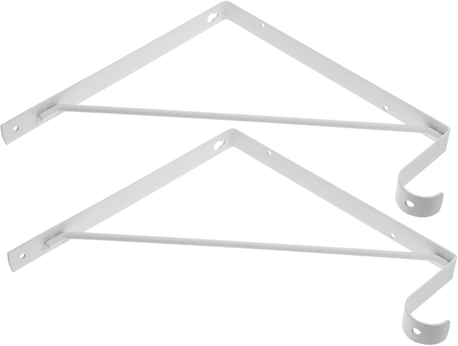 2pcs Metal Floating Shelf Brackets Heavy Duty Wall Mounted Supports for Home Organization Stylish Design for Kitchen Bathroom Bedroom and More